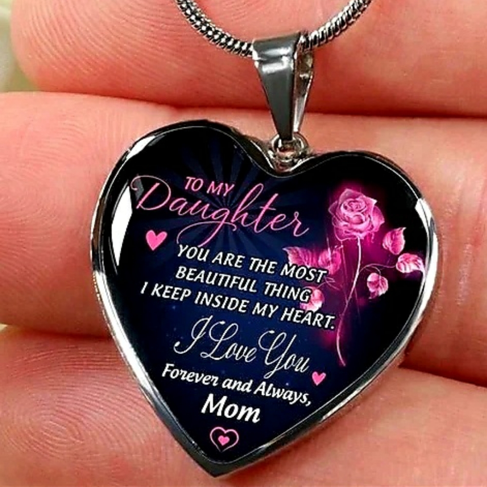 New Heart Daughter Pendant with a Free Chain!